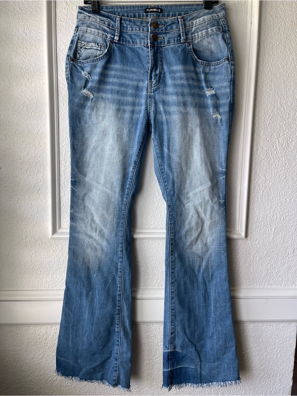 Women’s Flamingals Denim Flare Jeans in Light Medium Blue